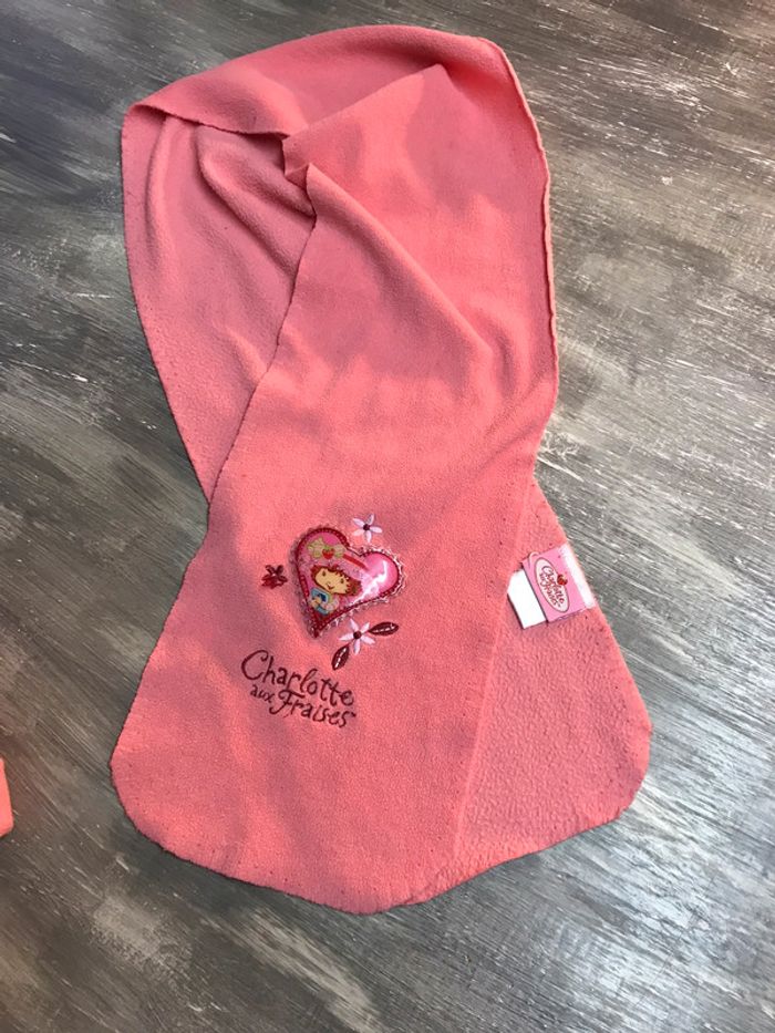 Ensemble bonnet écharpe rose - photo numéro 2