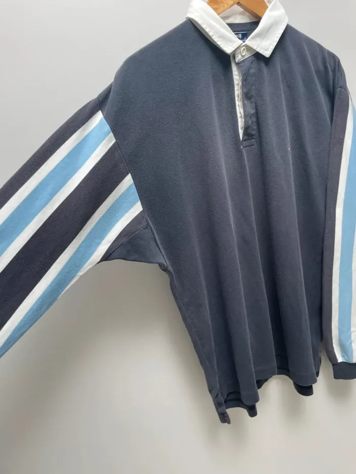 Polo Eden Park Mens Size Large long sleeves navy blue - photo numéro 8