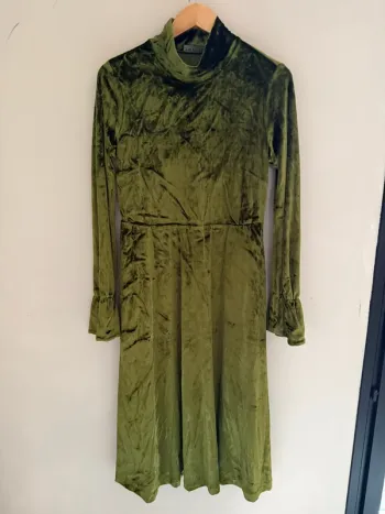 Robe verte en velours Twinset