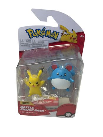 Figurines x 2 Battle Figurine Pack Pikachu + Marill Jazwares neuf