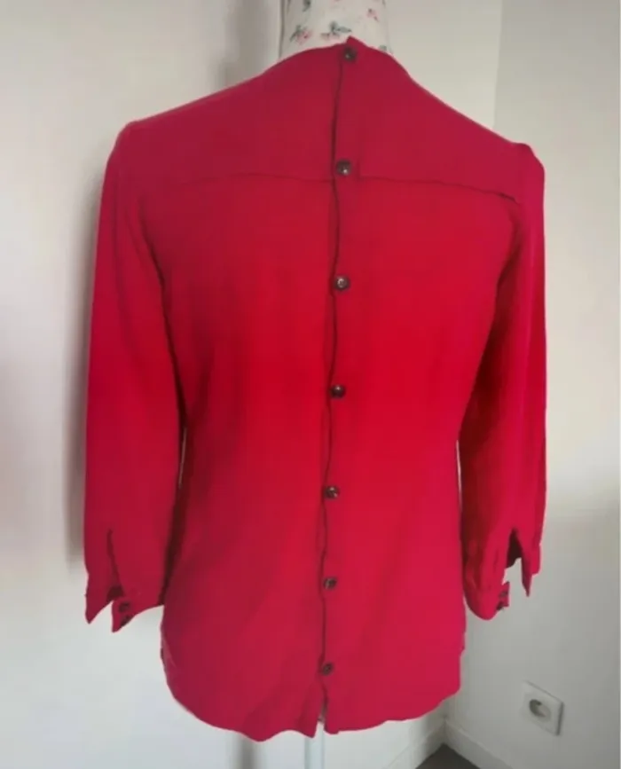 Blouse haut rouge Mango taille S ou 36 - photo numéro 5