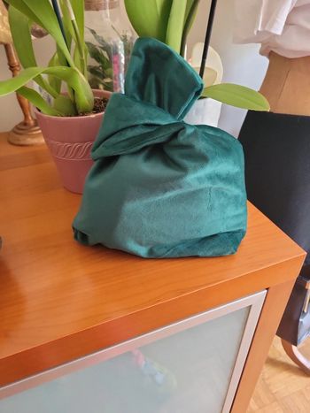 Sac bourse velour vert émeraude