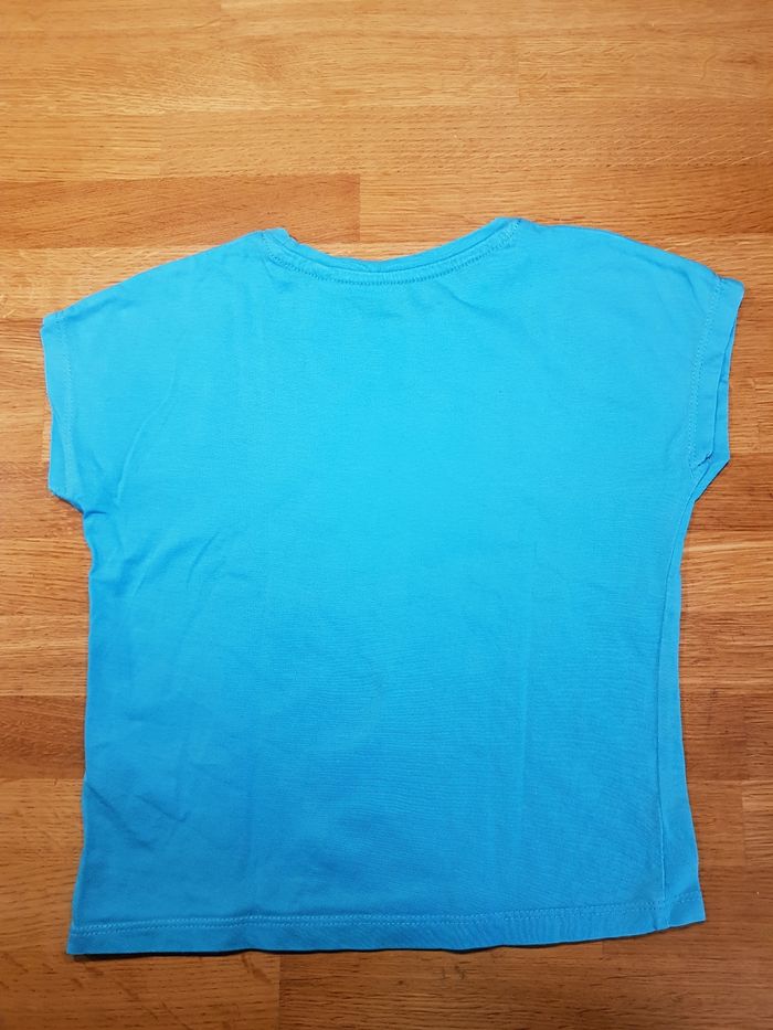 T-shirt turquoise fille 5 ans 110 cm - photo numéro 2