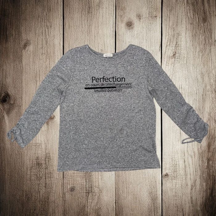 🌸 Pull gris et noir cache cache - Taille 38 🌸 - photo numéro 2