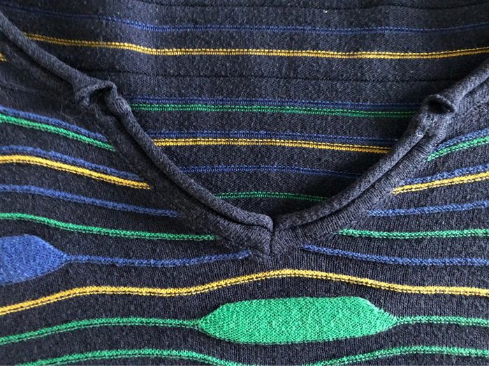 MM4- Pull vintage imprimé multicolore en coton T unique (40-44) - photo numéro 6