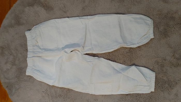 Pantalon en lin taille 11 12 ans 152 cm Zara blanc - photo numéro 7