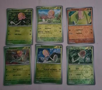 Lot de 6 cartes pokemon terracool