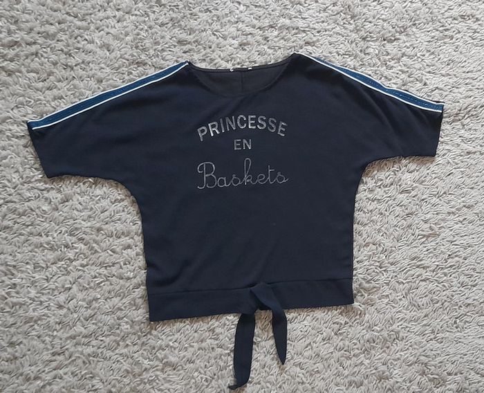 T-shirt top à nouer imprimer