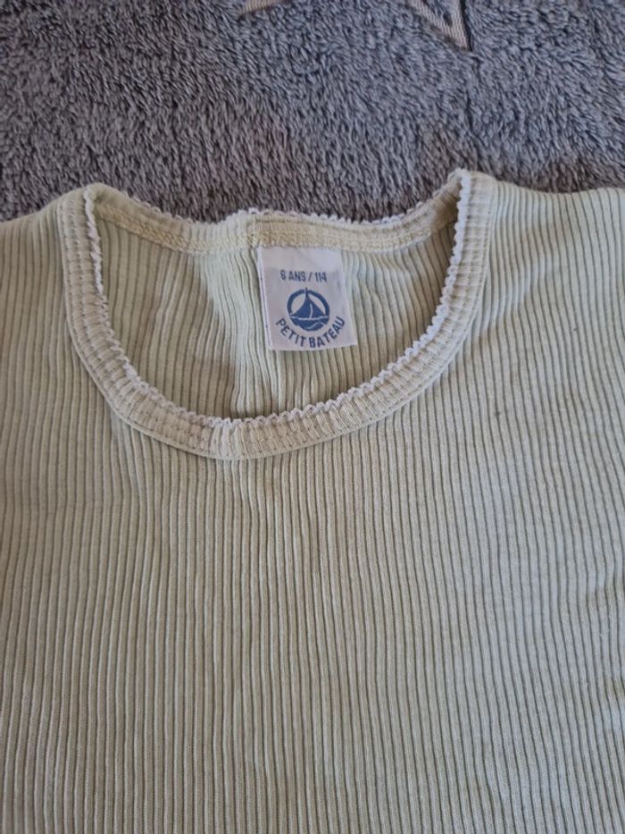 T-shirt manche courte fille vert anis