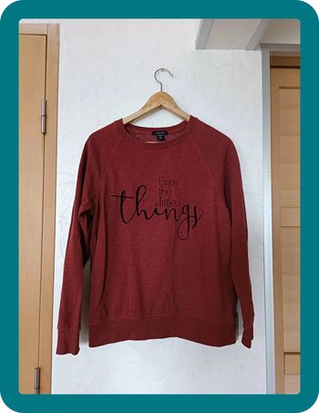 Sweat bordeaux imprimé