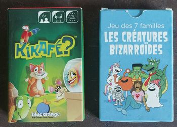 2 jeux de cartes "Kikafé ?" et "Les créatures Bizarroïdes"