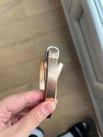 Ceinture fine rosé camaïeu