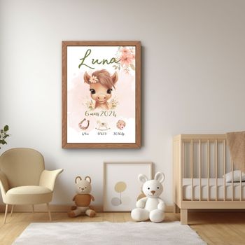 affiche naissance personnalisé