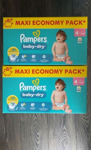 2 cartons pampers taille 4