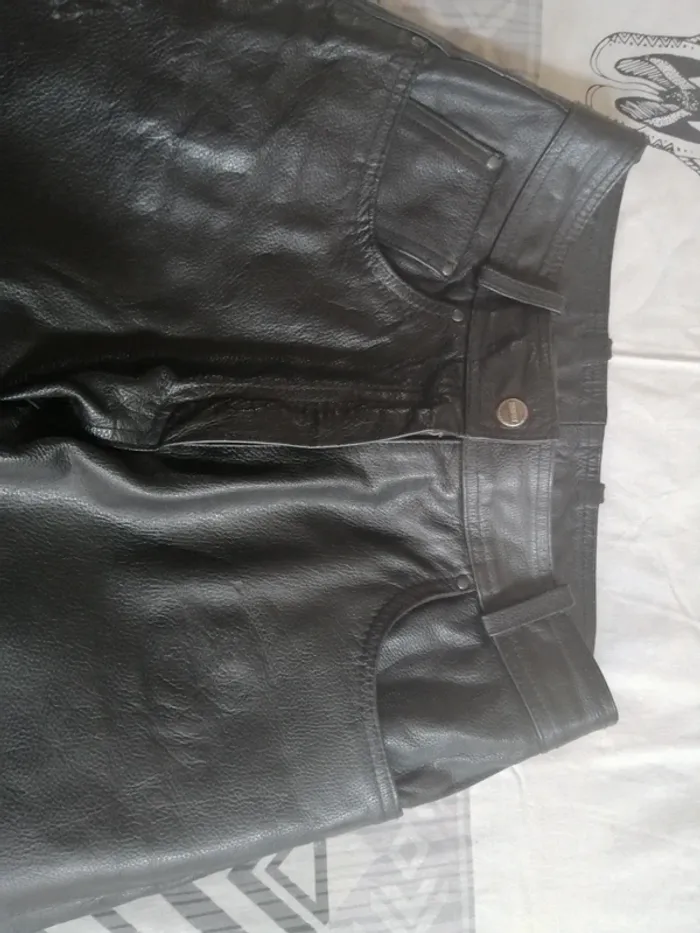 Pantalon moto cuir - photo numéro 2