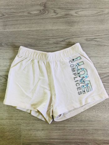 Short fille blanc i love complices 8 ans