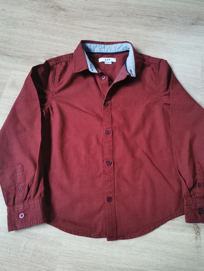 Chemises blanche et rouge à manches longues LH 8 ans - photo numéro 8