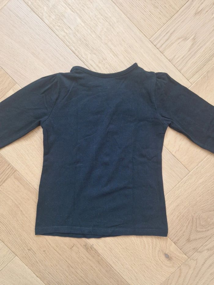 T-shirt fille noir 4 ans Vertbaudet - photo numéro 2