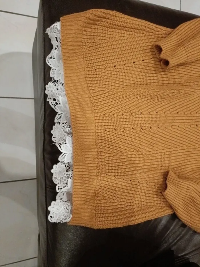 Pull tunique shein s dentelle - photo numéro 3