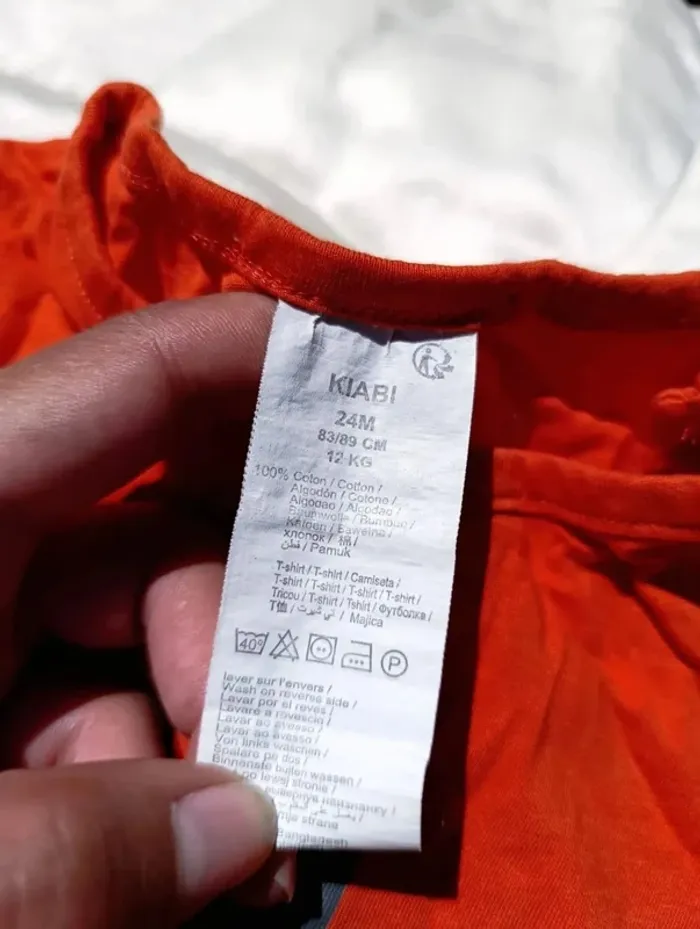 T-shirt manches longues orange 2 ans Kiabi - photo numéro 3