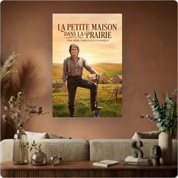 Affiche "La Petite Maison dans la Prairie" poster série culte vintage déco murale A3 Sans cadre