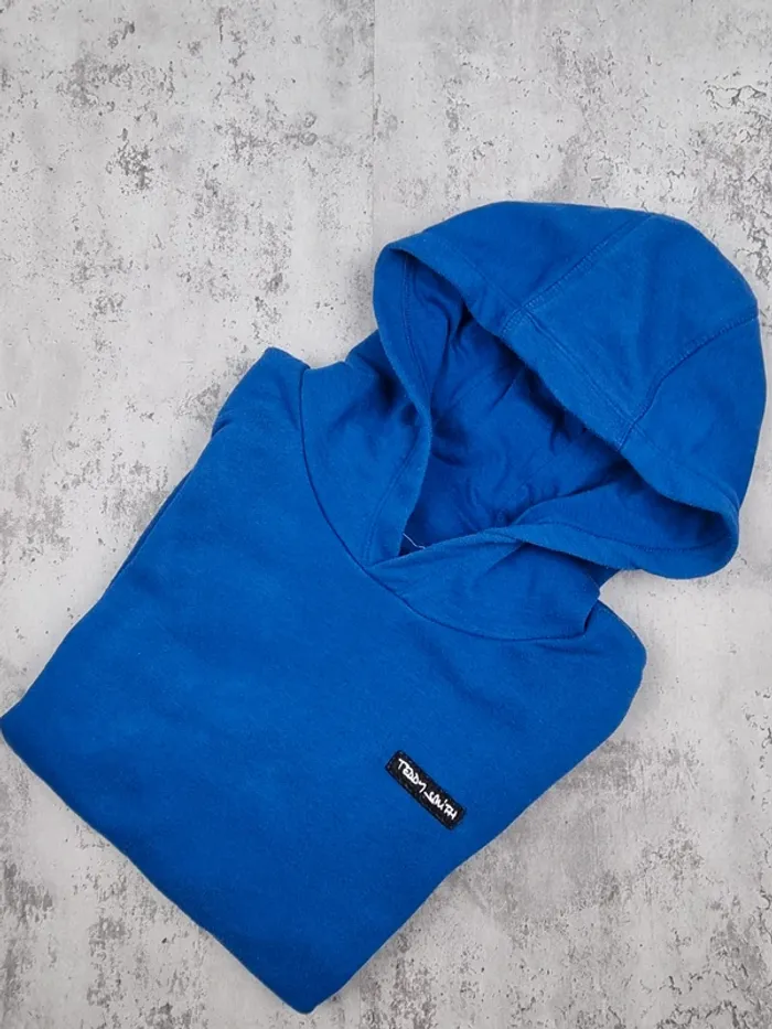 Sweat à capuche Teddy Smith bleu – Taille 12 ans Garçon (mesures en photos)