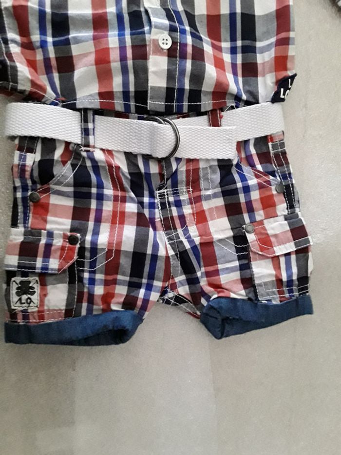 Ensemble chemise+short+ceinture Lulu Castagnette - photo numéro 3