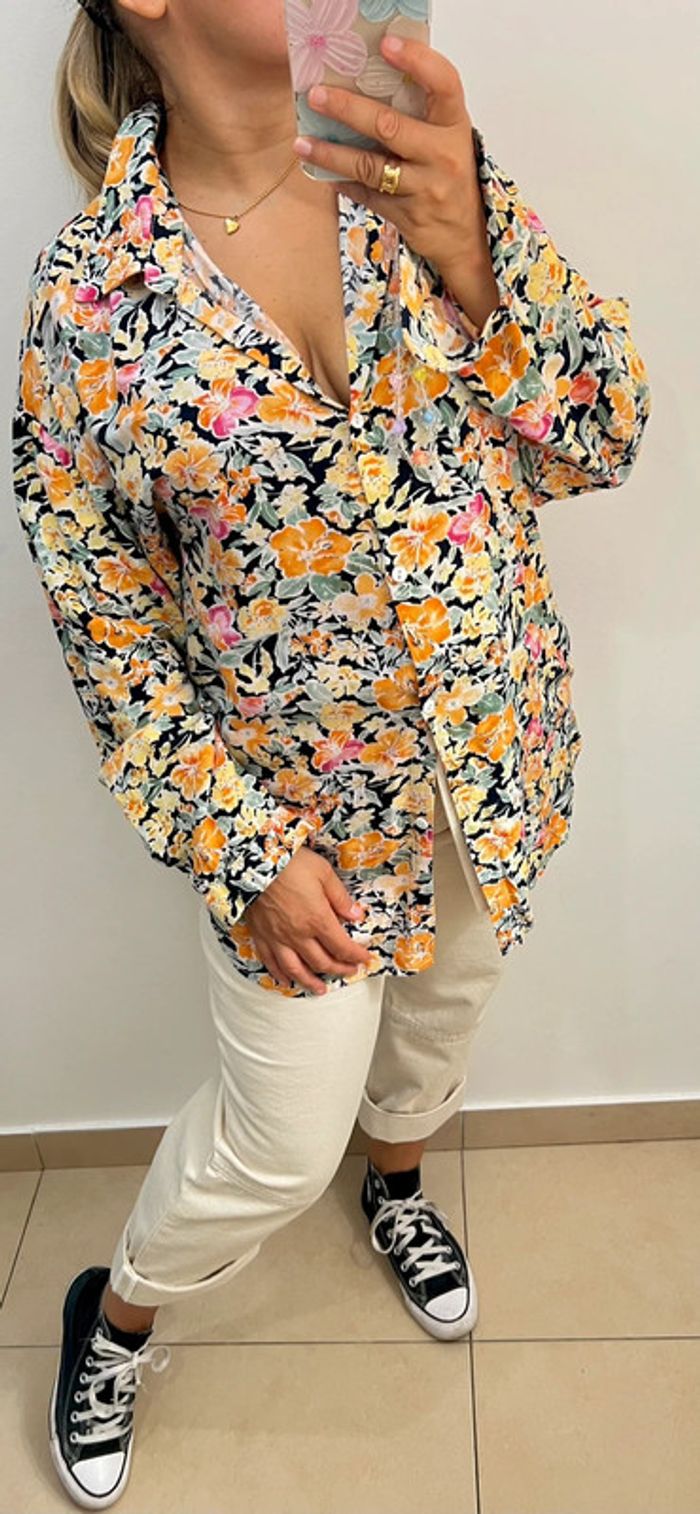Chemise Fluide Imprimée Fleurs Taille 40 - photo numéro 4