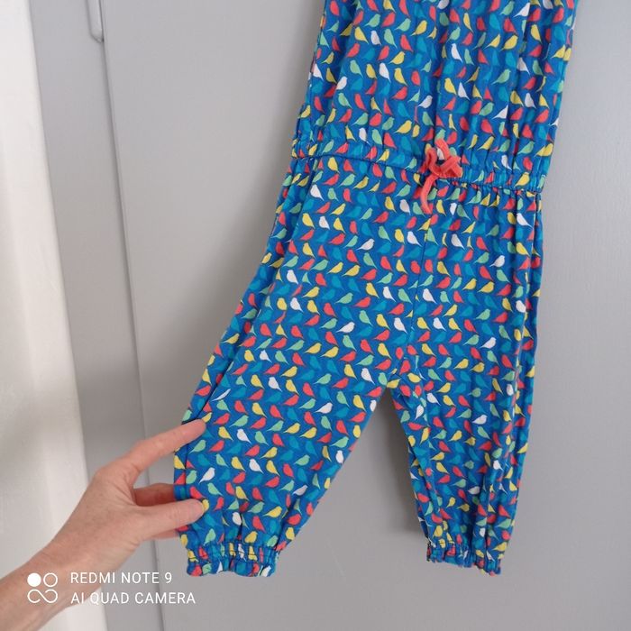 Combinaison bleue motif oiseaux 4ans - photo numéro 4
