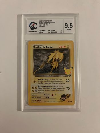 Carte Pokémon Electhor de Rocket 15/132 CCC 9,5