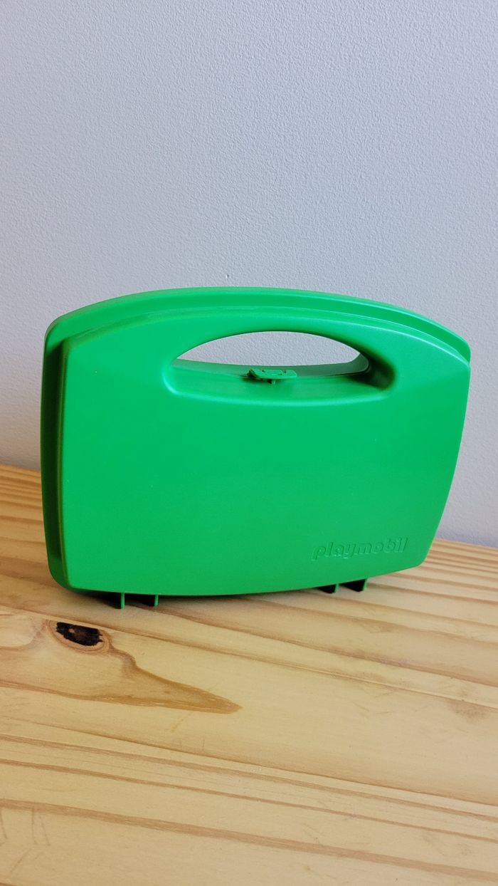 Boîte valisette de rangement Playmobil verte - photo numéro 2