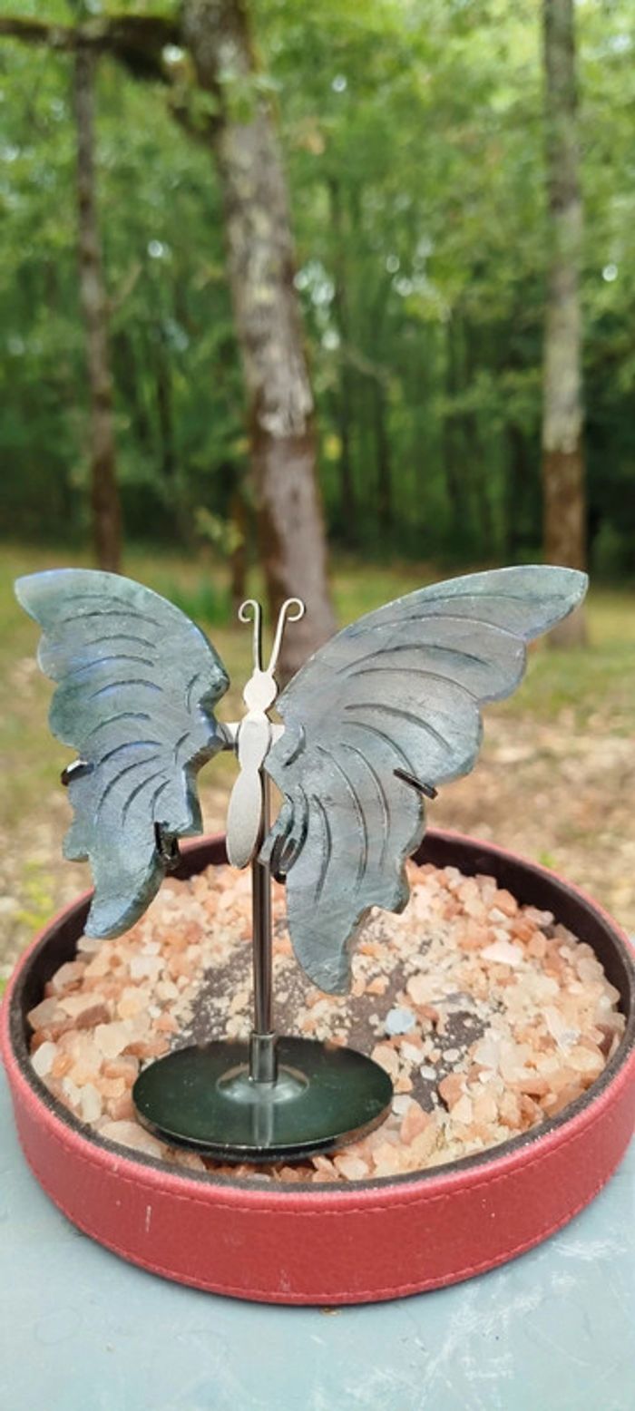 Papillon de l’Âme 🦋 Gardien des Mondes Subtils en Labradorite - photo numéro 6