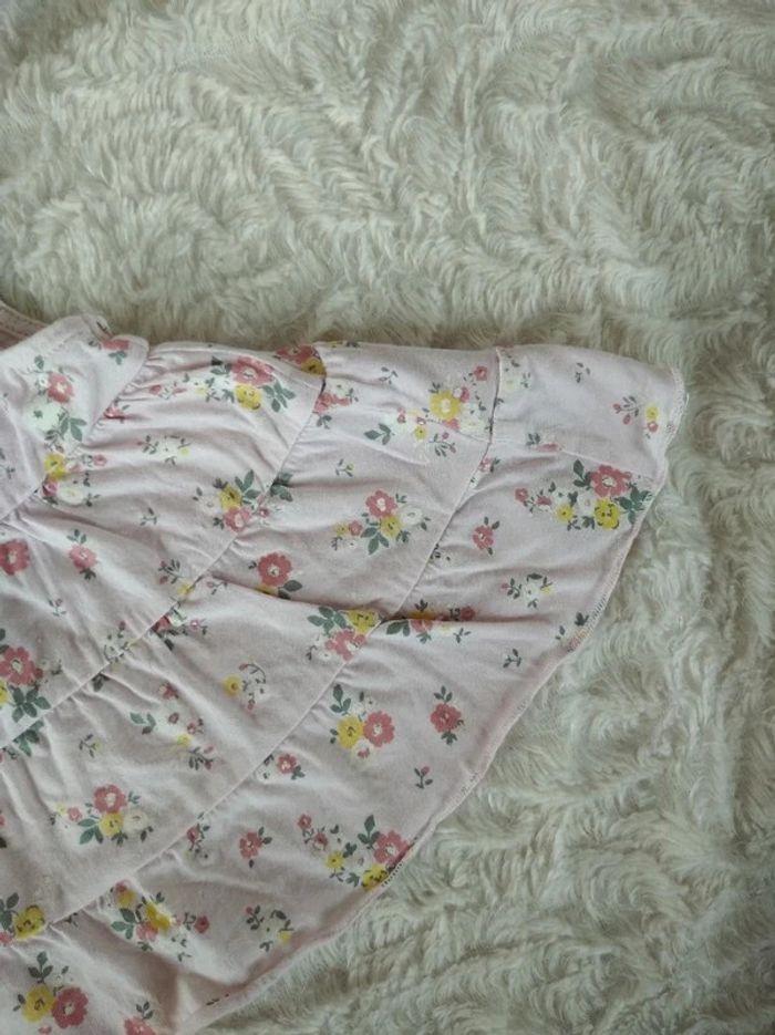 Robe courte Fille 3 mois Fleurs TEX 100% cotob - photo numéro 5