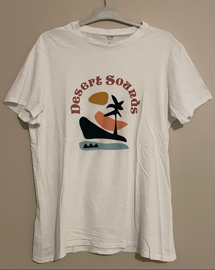 T-shirt blanc "Desert Sounds" - Taille M