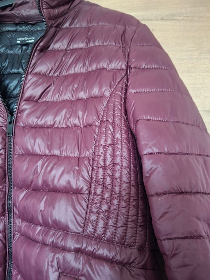 Doudoune prune femme Cache Cache Taille 4 convient S/M - Neuve - photo numéro 3