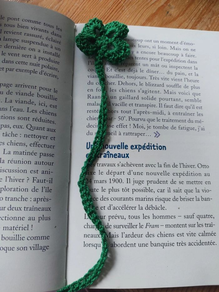 Marque page au crochet - Trèfle à 4 feuilles 🍀 - photo numéro 2
