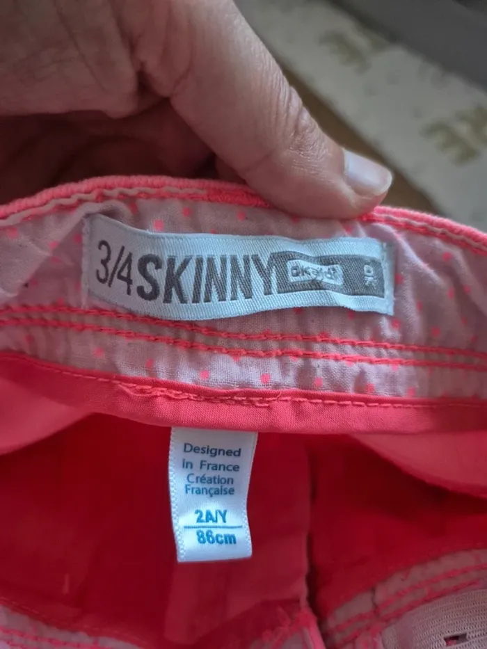 Pantalon skinny 3/4 obaibi 2ans 86cm - photo numéro 3