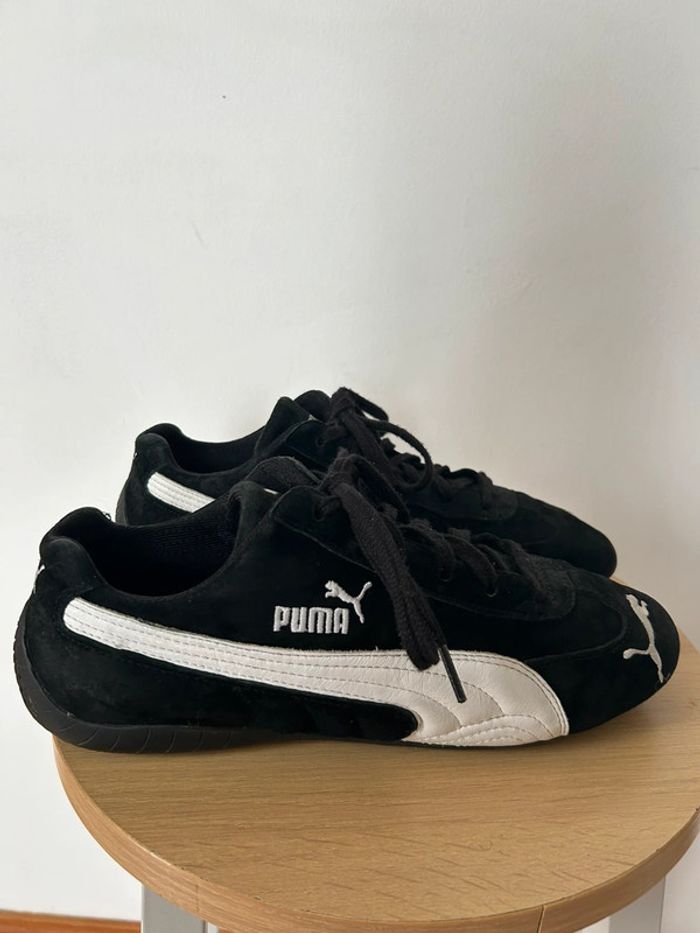 Baskets Puma Vintage Speedcat daim noir & cuir blanc – T42 – Parfait état
