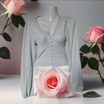 Superbe haut type bustier à manches longues