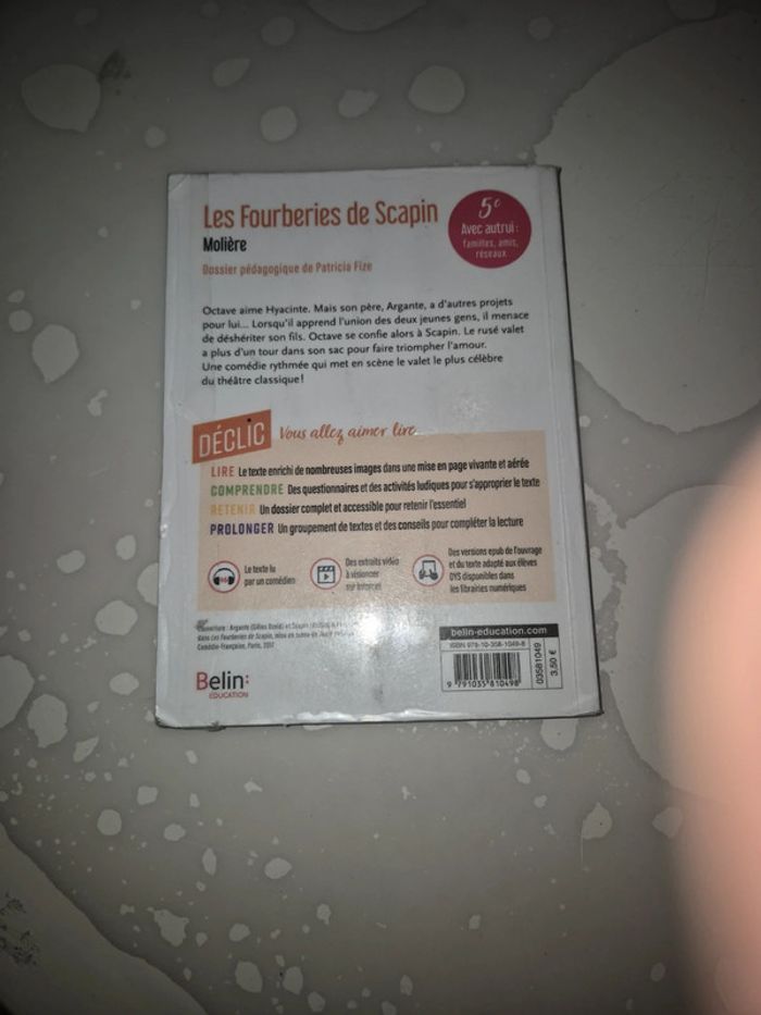 Livre les fourberie de scapin de moliere - photo numéro 2