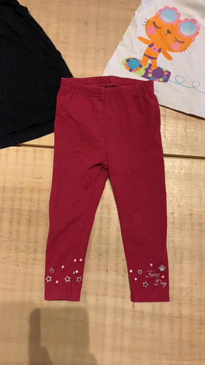 Ensemble 2 tee-shirts et un legging 18 mois - photo numéro 2