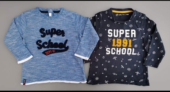 Lo de 2 tee-shirt ML 18 mois garçon Gémo