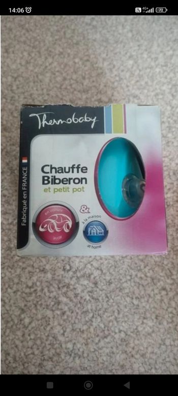 Chauffe biberon et petit pot. Prise et prise USB