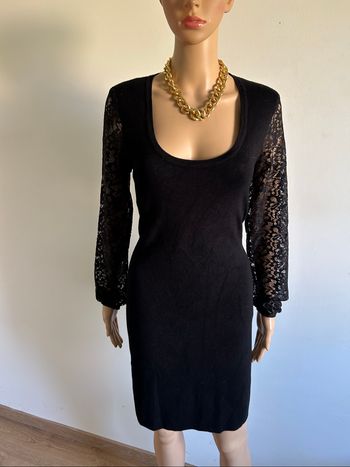 Robe pull noire neuve avec dentelle Morgan taille M (valeur 60€)