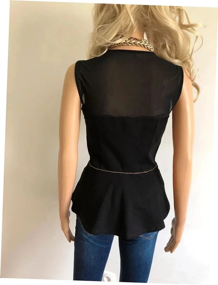 Haut noir et doré neuf sans manches Morgan taille S (valeur 35€) - photo numéro 7