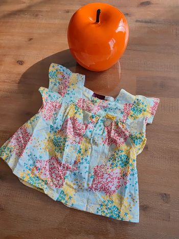 Chemise sans manches fille 9 mois