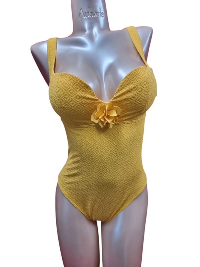 Simone Pérèle Maillot de bain 1 pièce sans armature - Jaune Mimosa - photo numéro 2