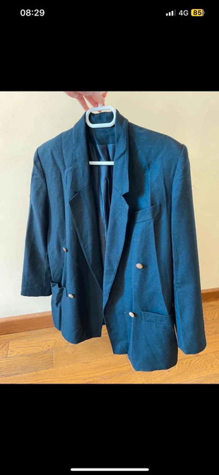Sublime veste bleu marine vintage - photo numéro 3