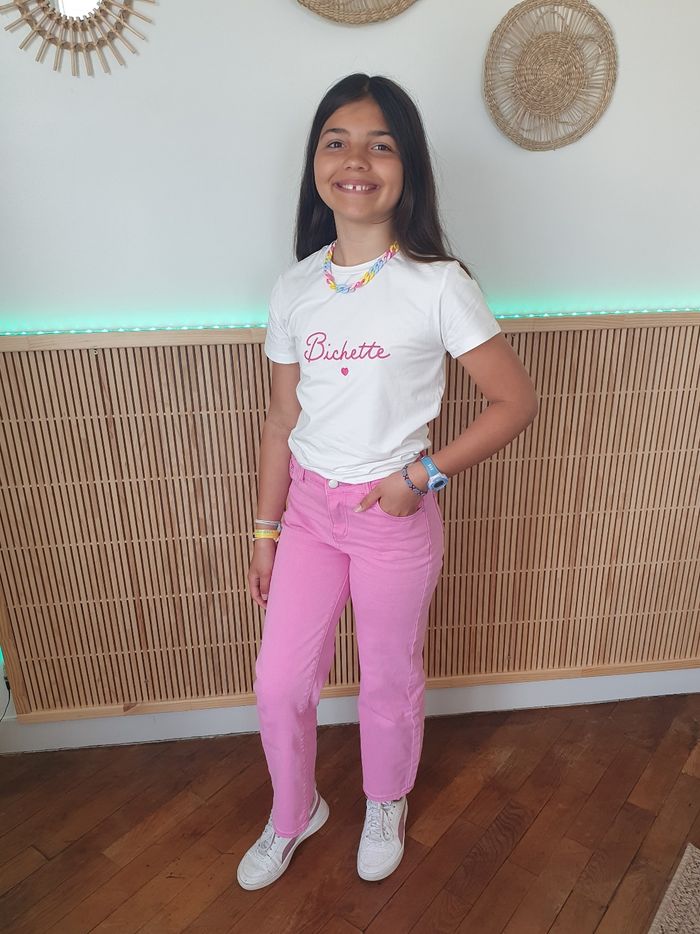 Jean large Québec rose fushia Taille 8 ans - photo numéro 2