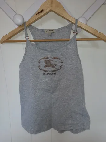 Débardeur gris Burberry t10ans